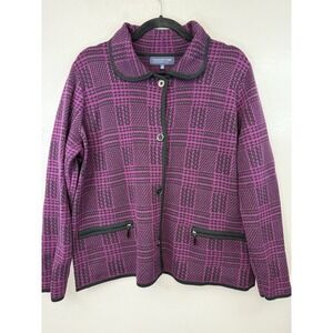 Jones‎ New York Plus Size Magenta Button Up Cardigan Size 2X